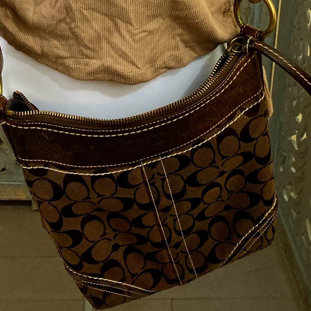 Vintage Chocolate Brown Crossbody Coach Bag